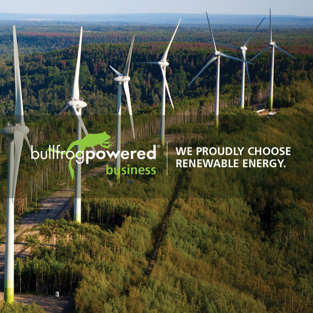 Bullfrog Powered Business - We Proudly Choose Renewable Energy.