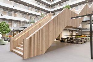 iStock-2133223880 - 2 Modern office building with stairway.